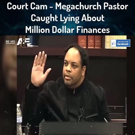 A megachurch pastor is caught lying about million dollar finances. . Megachurch pastor caught lying about million dollar finances